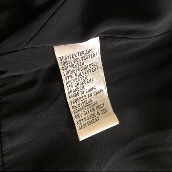 NWT Mikael Aghal Black Chiffon Ruffle Midi Dress Sz 8 NWT - Picture 7 of 8